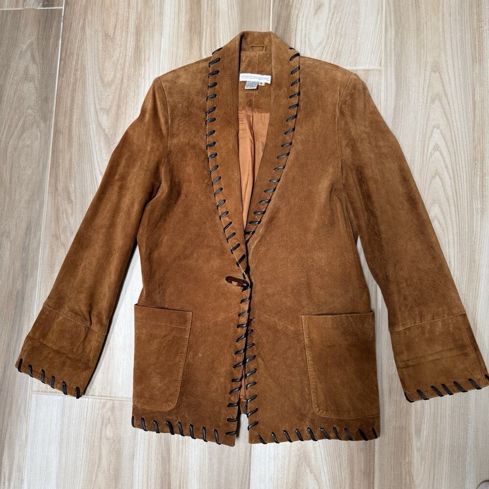 Preston & York Vintage Suede Leather Western Jacket Women's Size Small